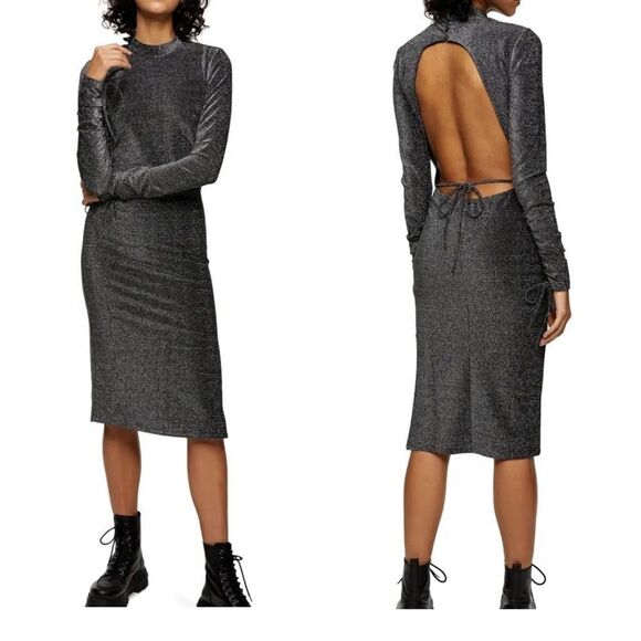 Glitter Open Back Midi Cocktail Dress
TOPSHOP - Picture 1 of 7